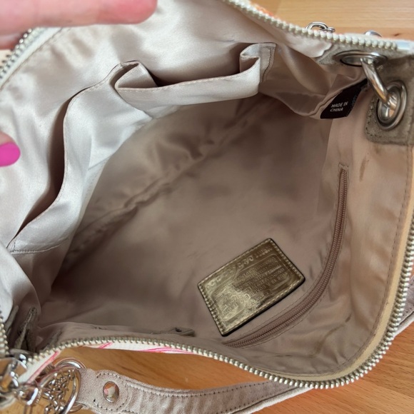 Coach Poppy Dream “C” Hippie Scribble Hobo Satchel Crossbody Bag shoulder pink - Picture 9 of 12